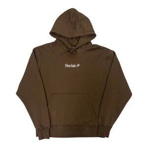 Sinclair brown pullover embroidered logo Hoodie L